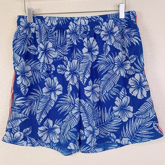 Chubbies Blue Retro Hawaiian Print Beach Shorts Size XL - Picture 1 of 5